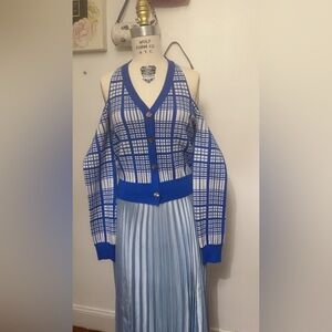 ROKH Blue Plaid Cardigan